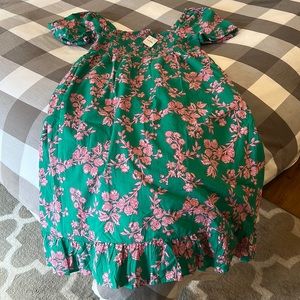 NWT J Crew Smocked Midi Dress with Puff Sleeves